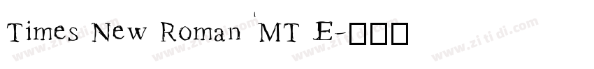 Times New Roman MT E字体转换